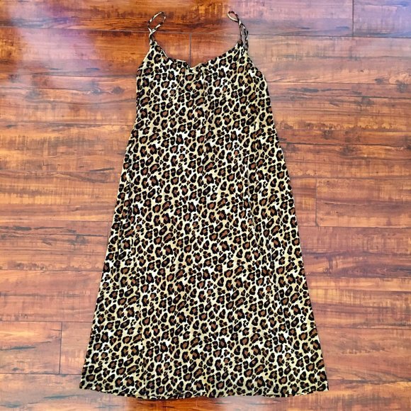 Natori Leopard Print Longer-Length Chemise Nightgown - Picture 2 of 8